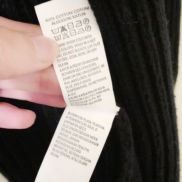 Lucky Brand open black cardigan with trim - Picture 11 of 11